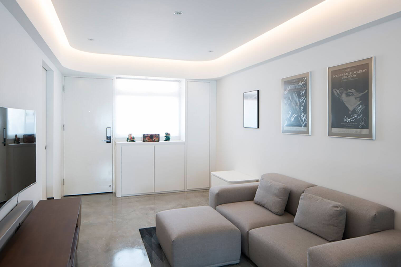 Salon moderne éclairage tamisé
