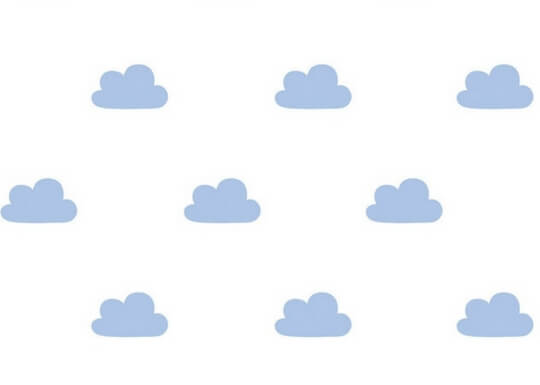 Papier peint inspiration chambre d'enfants nuages