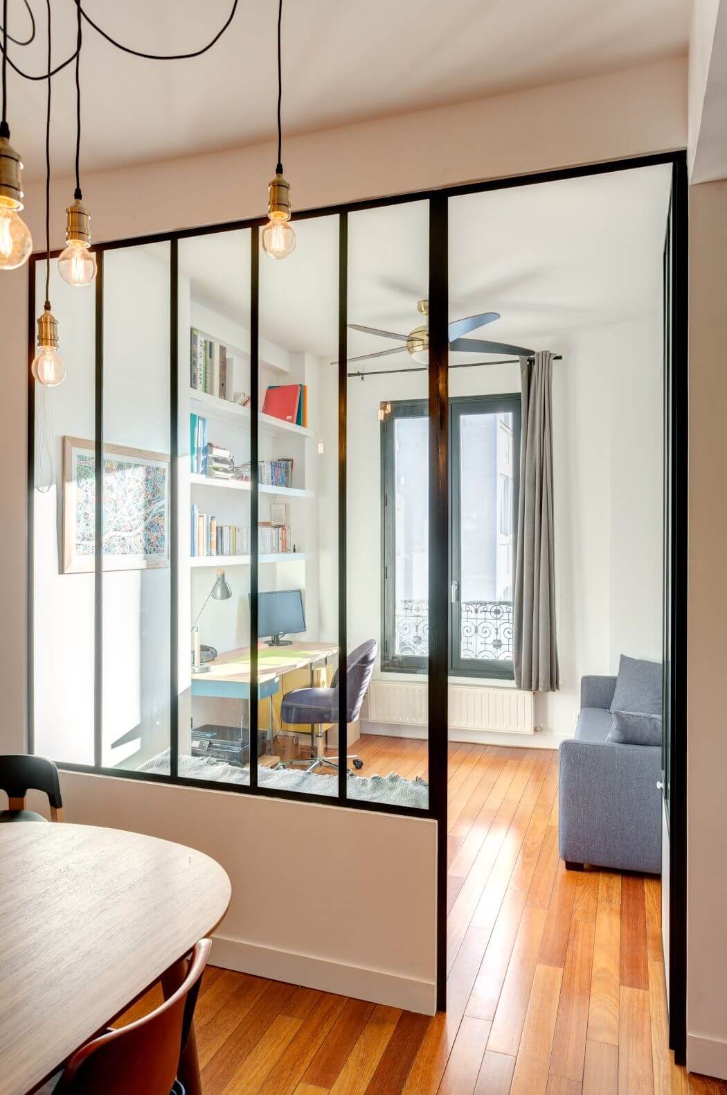 Rénovation d'un appartement avec verrière sur-mesure