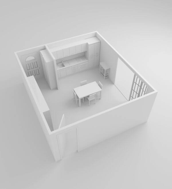 Amenagement de cuisine - surface disponible