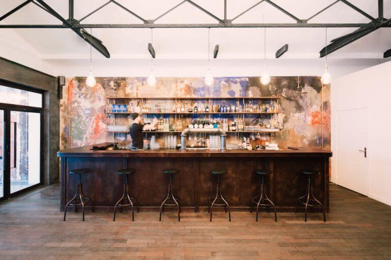 Rénovation d'un café à Paris - Comptoir