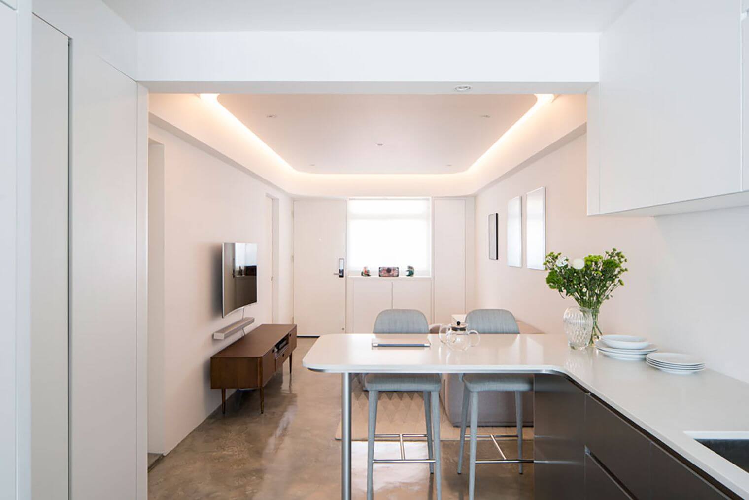 Cuisine moderne ouverte sur salon