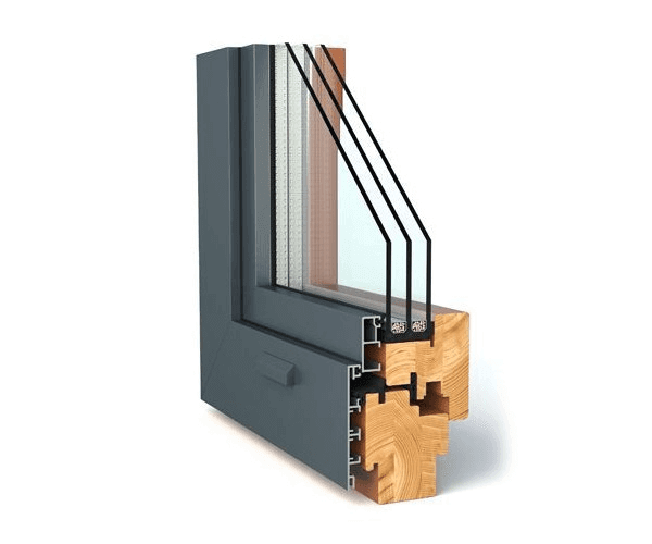 Fenetre mixte bois et aluminium