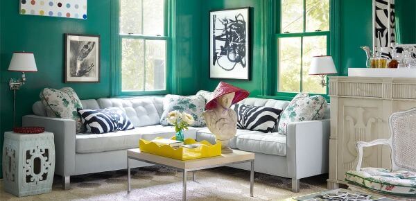 Decoration tendance avec couleur verte