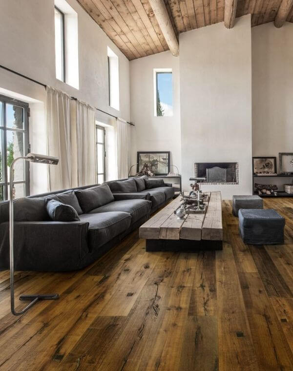 Parquet vieilli et huilé